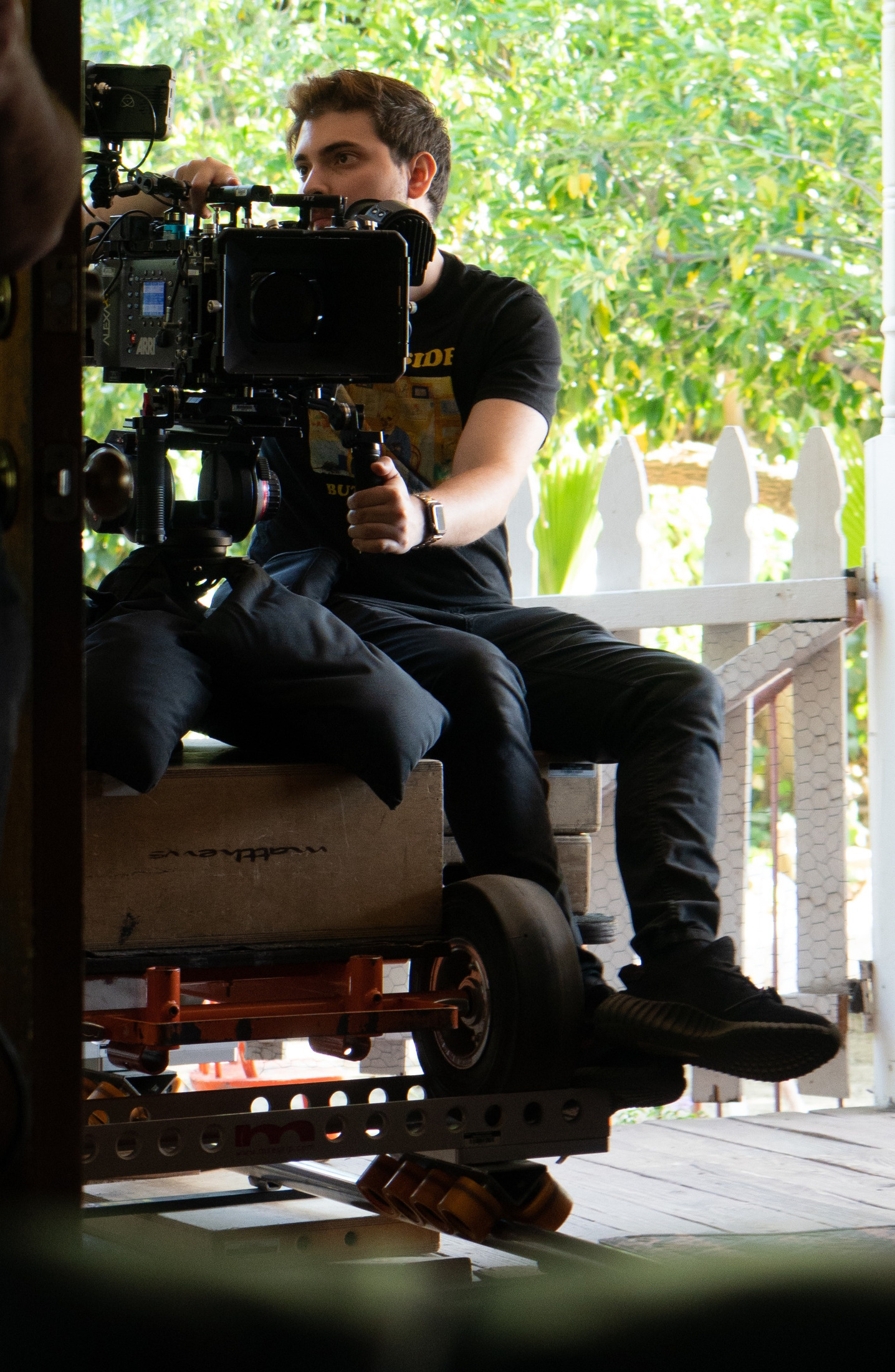 Film set behind the scenes