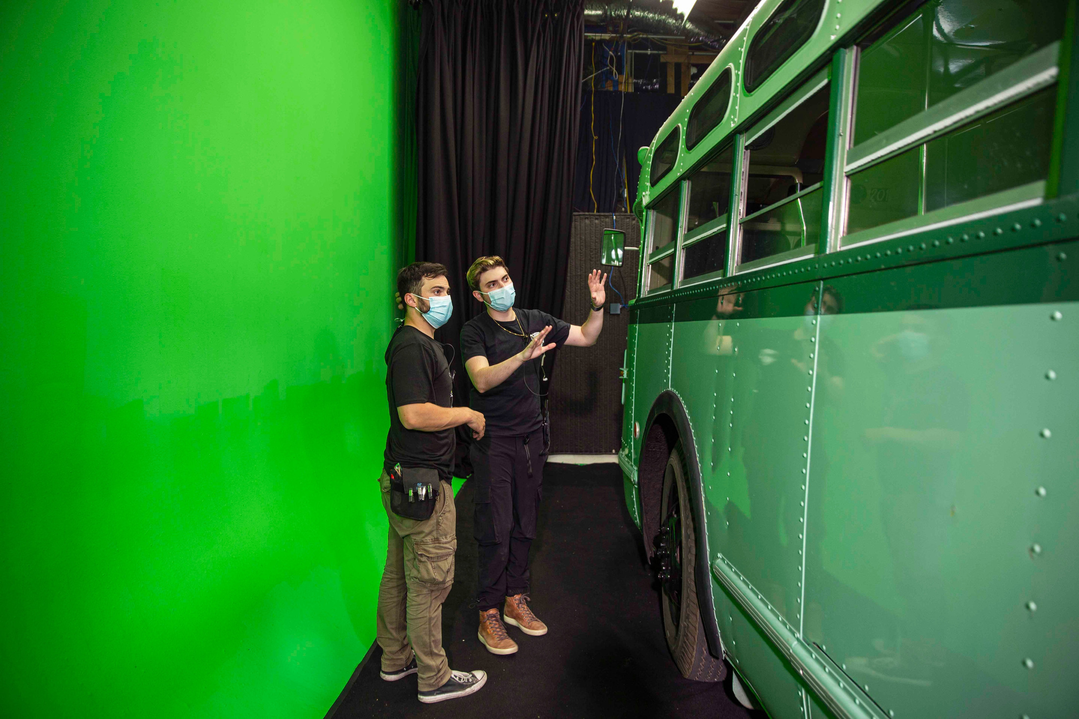 Lighting setup behind the scenes