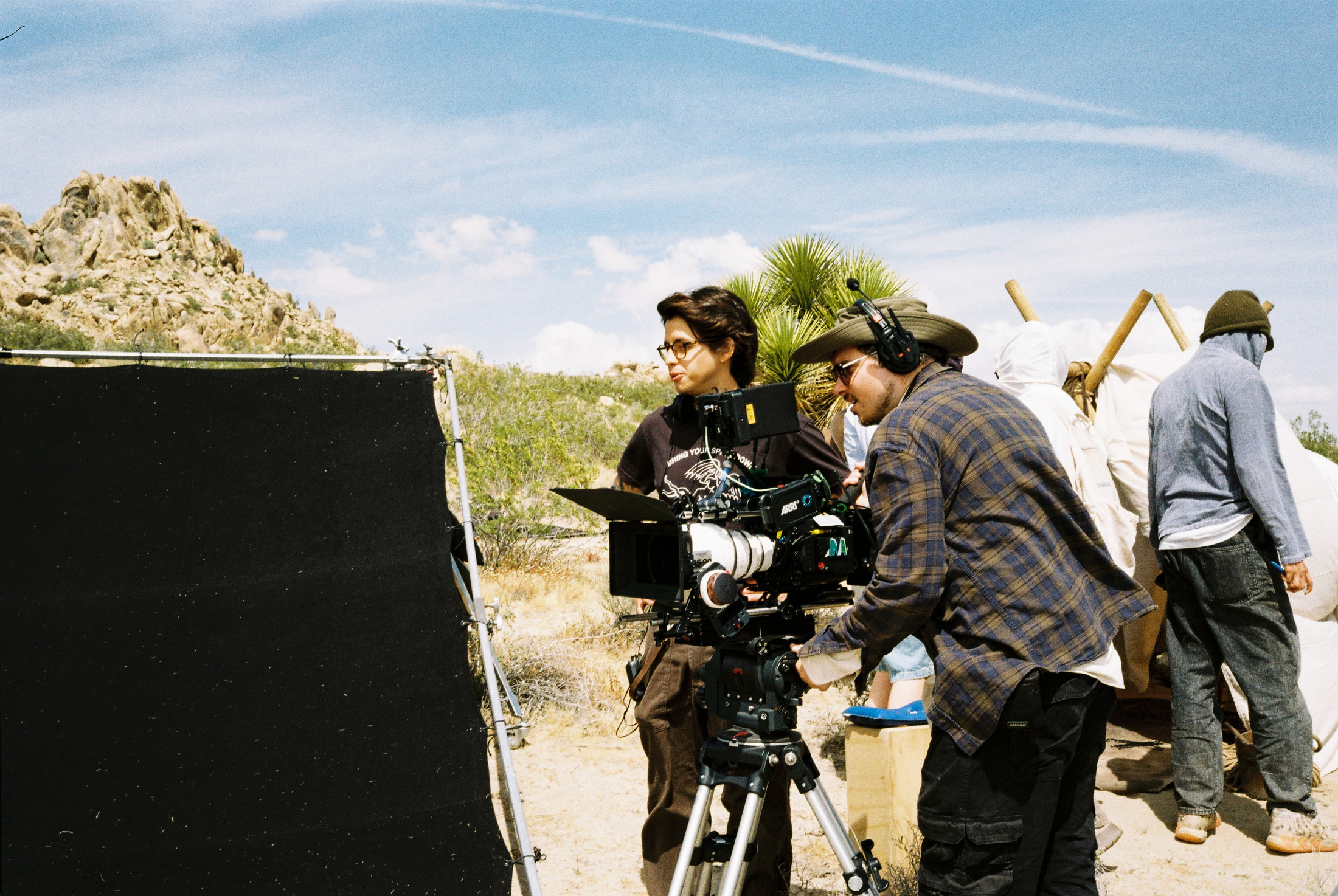 Nick Azzaro working with camera