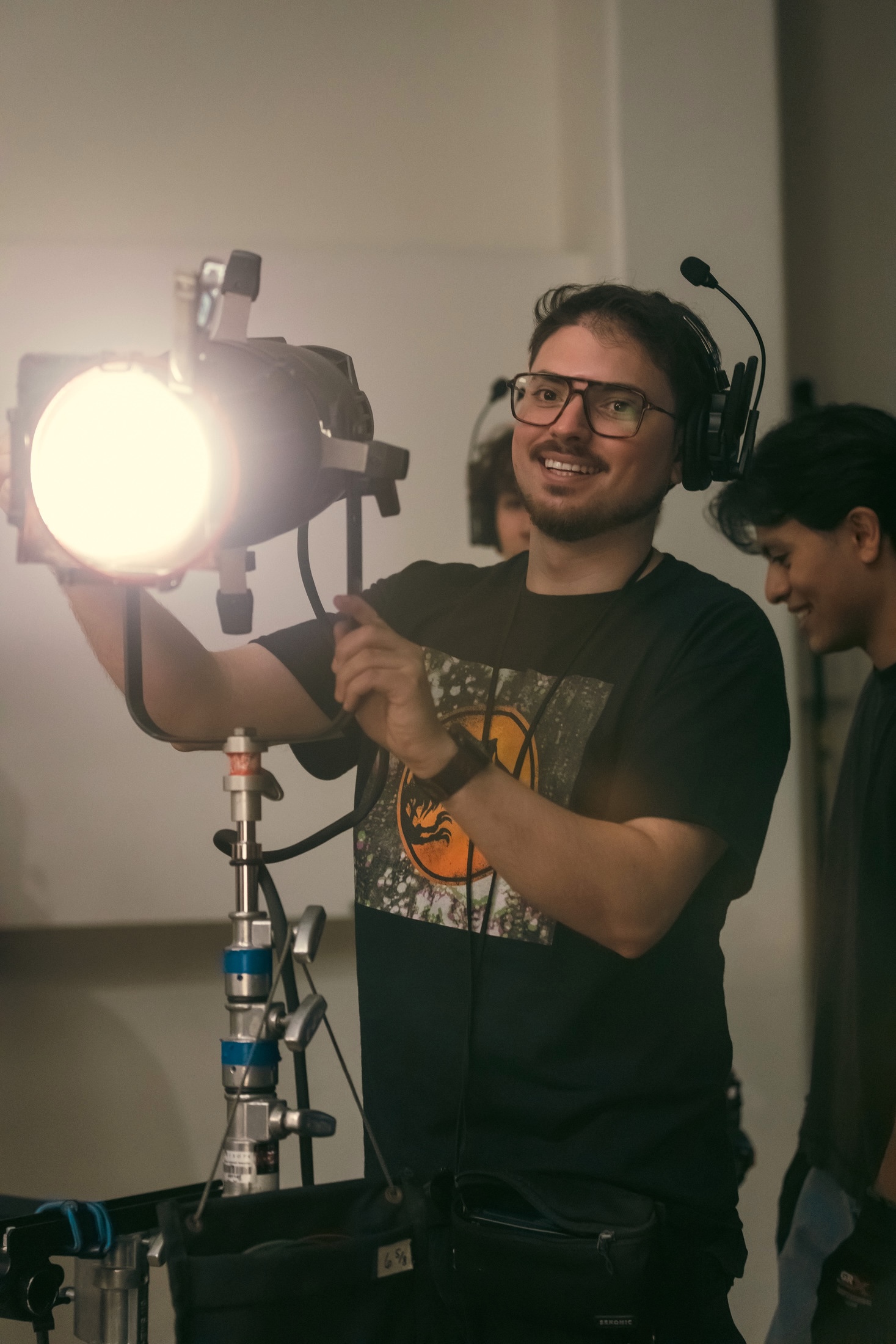 Nick Azzaro behind the scenes